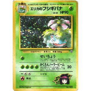Erika's Venusaur No 003 Holo Rare Gym Pocket Monster Japanese 1996 Pokémon Card